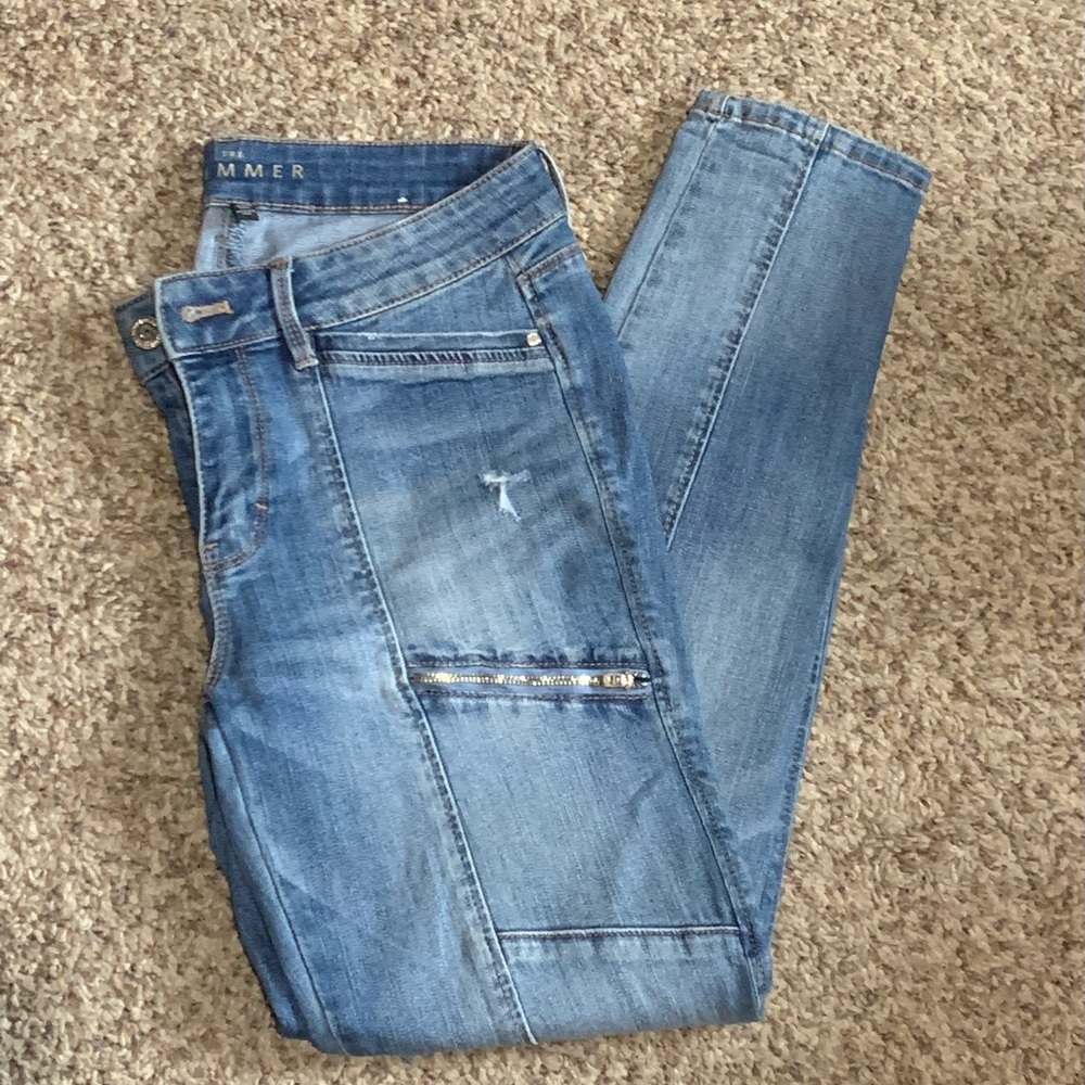 White House black market jeans with zippers